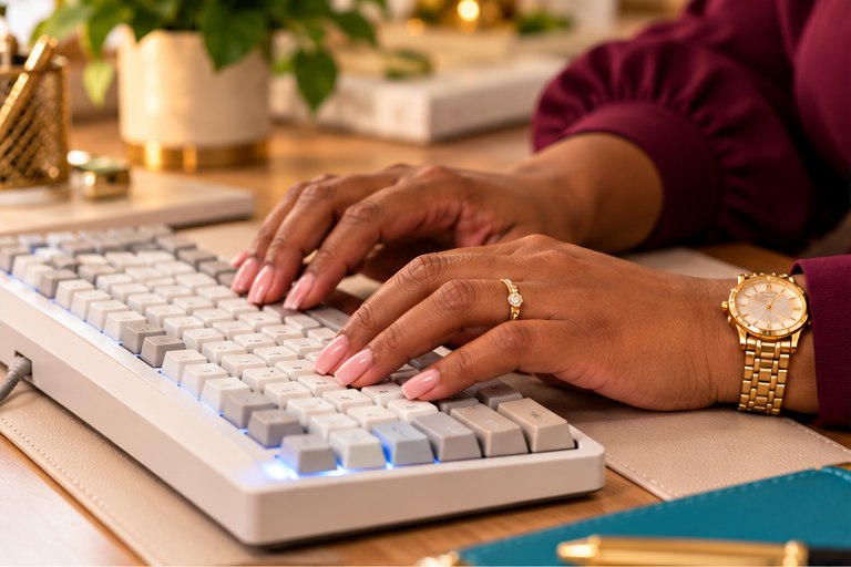 Keyboard and online workspace